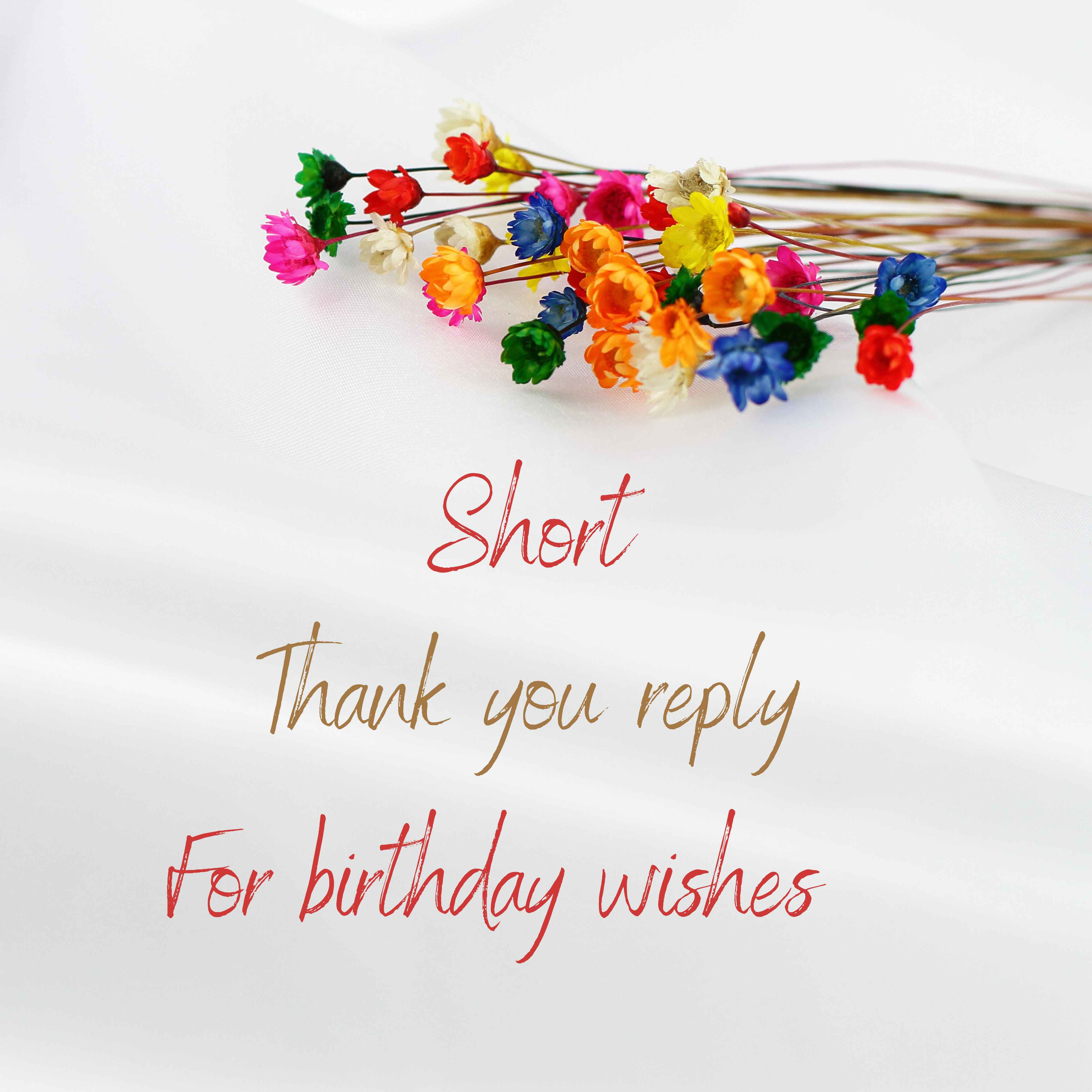 Short thank you reply for birthday wishes